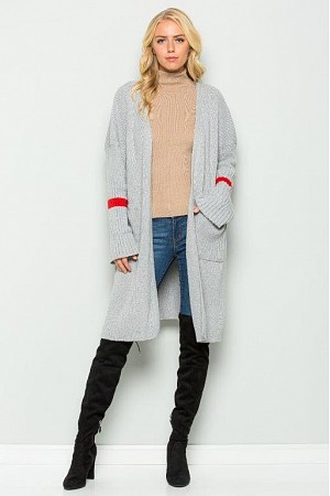 Open Long Slit Heavy Sweater C ...